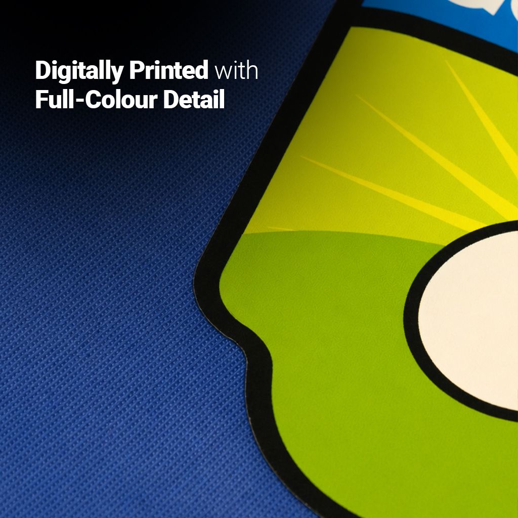 Detail of the texture and construction of digital print patch