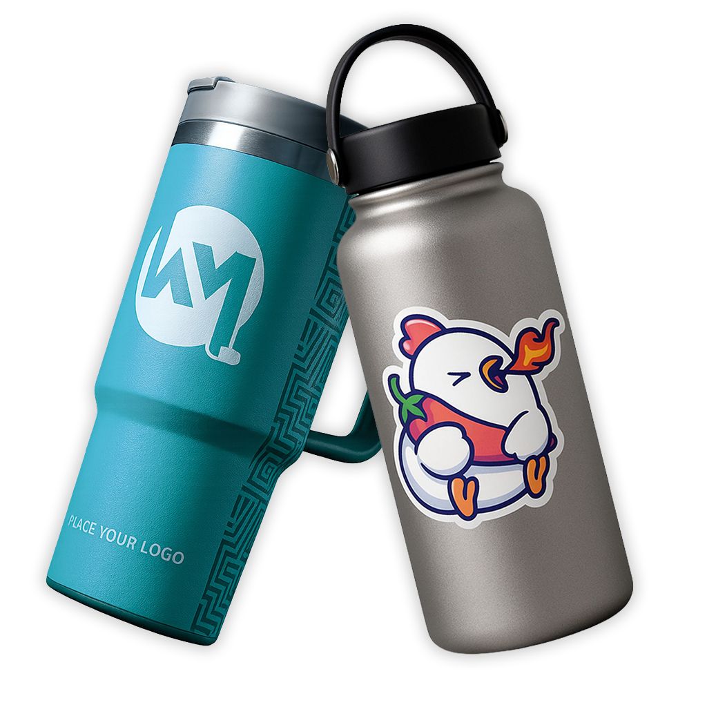 Water Bottle Stickers design and finish example 3