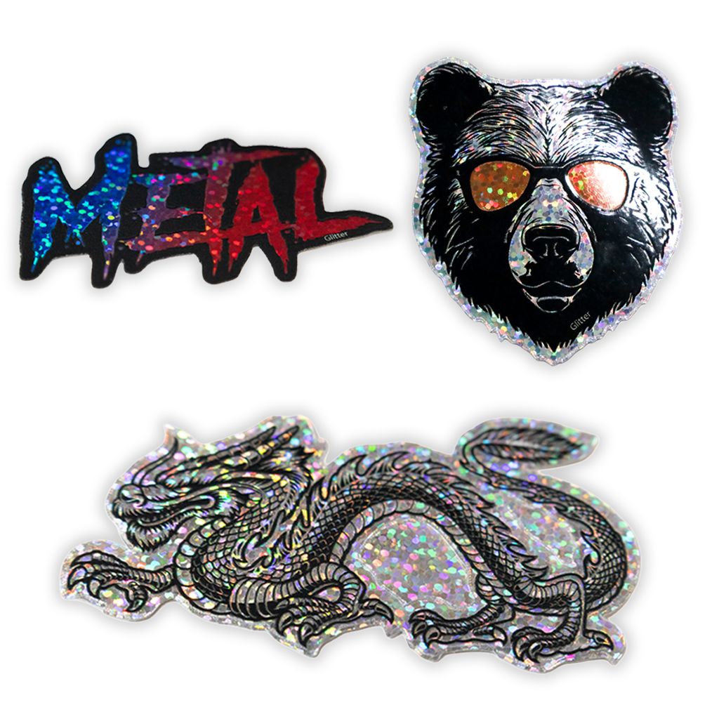 Glitter Stickers design and finish example 2